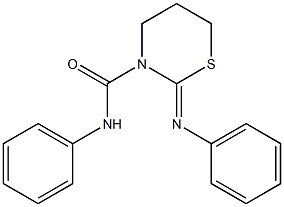 2-Phenylimino-3-(phenylaminocarbonyl)tetrahydro-2H-1,3-thiazine Struktur