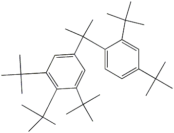 2-(3,4,5-Tri-tert-butylphenyl)-2-(2,4-di-tert-butylphenyl)propane Struktur