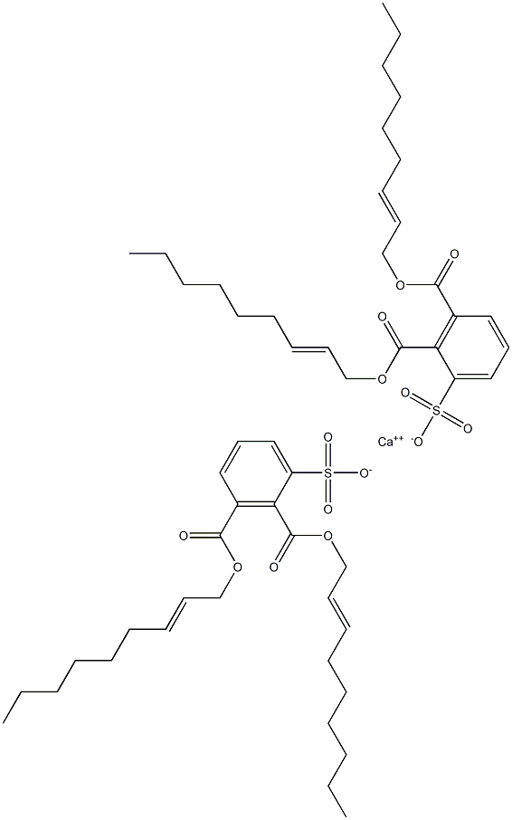 Bis[2,3-di(2-nonenyloxycarbonyl)benzenesulfonic acid]calcium salt Struktur