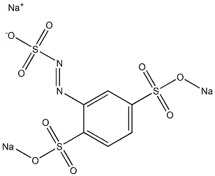 2,5-Di(sodiosulfo)benzenediazosulfonic acid sodium salt Struktur