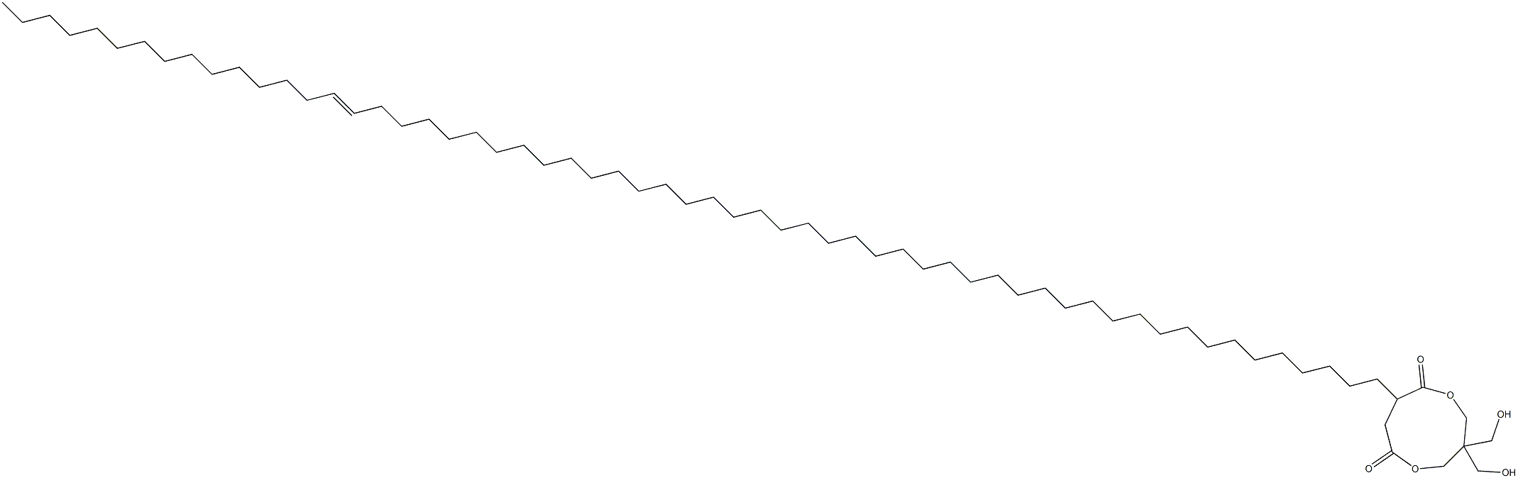 3,3-Bis(hydroxymethyl)-8-(44-nonapentacontenyl)-1,5-dioxacyclononane-6,9-dione Struktur