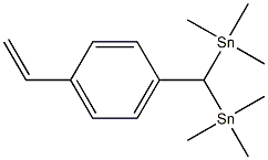 4-[Bis(trimethylstannyl)methyl]styrene Struktur