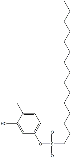 1-Pentadecanesulfonic acid 3-hydroxy-4-methylphenyl ester Struktur