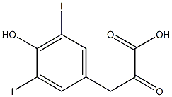 3-(4-Hydroxy-3,5-diiodophenyl)-2-oxopropionic acid Struktur