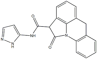 N-(1H-Pyrazol-5-yl)-1,2-dihydro-1-oxo-6H-pyrrolo[3,2,1-de]acridine-2-carboxamide Struktur