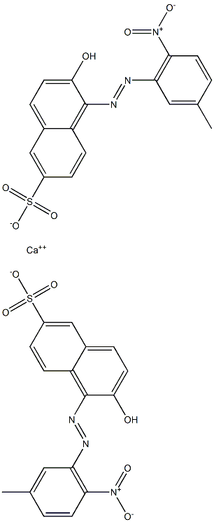 Bis[1-[(3-methyl-6-nitrophenyl)azo]-2-hydroxy-6-naphthalenesulfonic acid]calcium salt Struktur