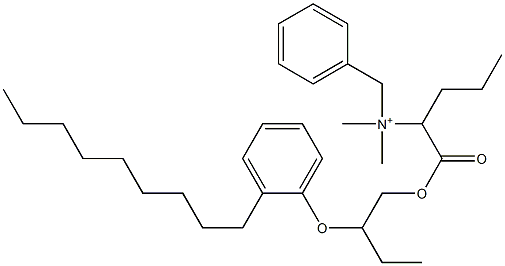 N,N-Dimethyl-N-benzyl-N-[1-[[2-(2-nonylphenyloxy)butyl]oxycarbonyl]butyl]aminium Struktur