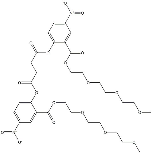 Succinic acid bis[4-nitro-2-[(3,6,9-trioxadecan-1-yloxy)carbonyl]phenyl] ester Struktur