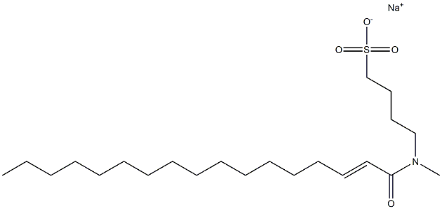 4-[N-(2-Heptadecenoyl)-N-methylamino]-1-butanesulfonic acid sodium salt Struktur