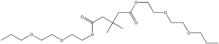 3,3-Dimethylglutaric acid bis[2-(2-propoxyethoxy)ethyl] ester Struktur