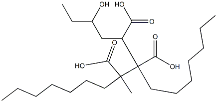 Butane-1,2,3-tricarboxylic acid 1-(2-hydroxybutyl)2,3-diheptyl ester Struktur