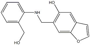 6-(2-Hydroxymethylphenylaminomethyl)benzofuran-5-ol Struktur