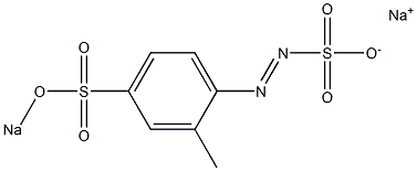 2-Methyl-4-(sodiosulfo)benzenediazosulfonic acid sodium salt Struktur