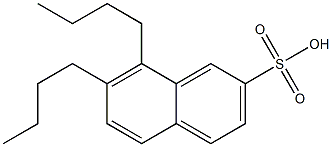 7,8-Dibutyl-2-naphthalenesulfonic acid Struktur