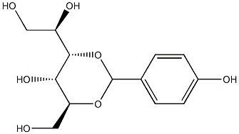 3-O,5-O-(4-Hydroxybenzylidene)-L-glucitol Struktur