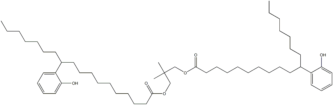 Bis[11-(2-hydroxyphenyl)stearic acid]2,2-dimethylpropane-1,3-diyl ester Struktur