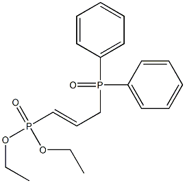 1-(Diethoxyphosphinyl)-3-(diphenylphosphinyl)-1-propene Struktur