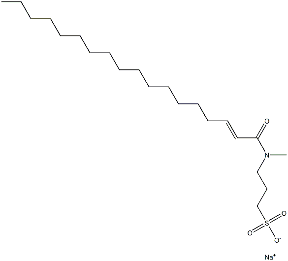 3-[N-(2-Octadecenoyl)-N-methylamino]-1-propanesulfonic acid sodium salt Struktur