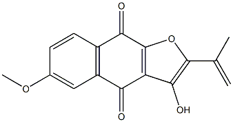 3-Hydroxy-2-(1-methylethenyl)-6-methoxynaphtho[2,3-b]furan-4,9-dione Struktur