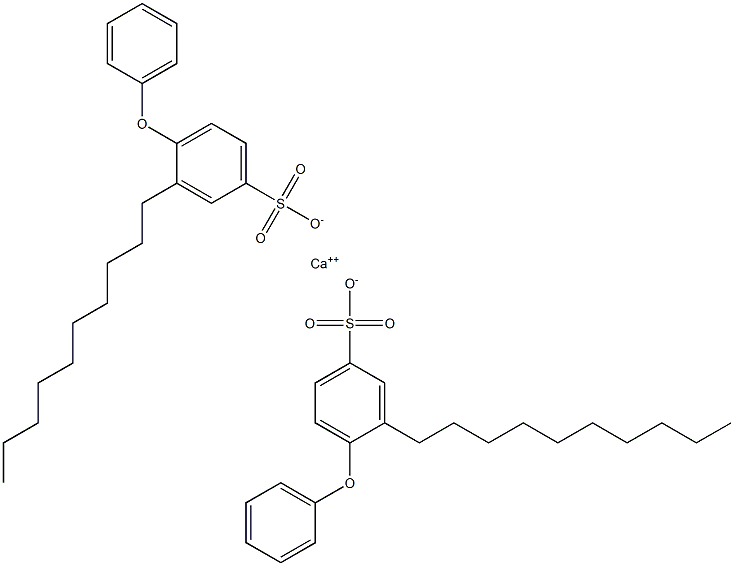 Bis(3-decyl-4-phenoxybenzenesulfonic acid)calcium salt Struktur