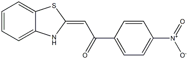 1-(4-Nitrophenyl)-2-[(2E)-(2,3-dihydrobenzothiazol)-2-ylidene]ethan-1-one Struktur