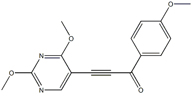 2,4-Dimethoxy-5-[3-oxo-3-(4-methoxyphenyl)-1-propynyl]pyrimidine Struktur