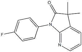 1,3-Dihydro-3,3-dimethyl-1-(4-fluorophenyl)-2H-pyrrolo[2,3-b]pyridin-2-one Struktur