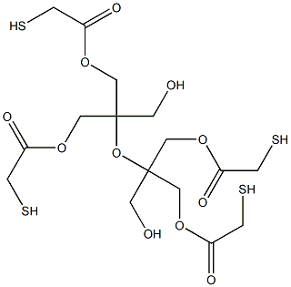 Bis[2-hydroxy-1,1-bis[(mercaptoacetoxy)methyl]ethyl] ether Struktur