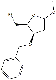 Methyl 3-O-benzyl-2-deoxy-D-xylofuranoside Struktur