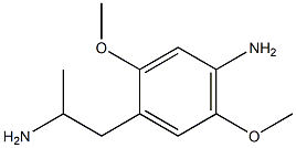 1-Methyl-2-[4-amino-2,5-dimethoxyphenyl]ethanamine Struktur