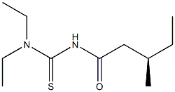 (-)-1,1-Diethyl-3-[(R)-3-methylvaleryl]thiourea Struktur