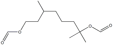 Diformic acid 3,7-dimethyl-1,7-octanediyl ester Struktur