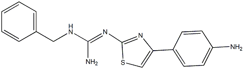 2-[[Amino(benzylamino)methylene]amino]-4-(4-aminophenyl)thiazole Struktur