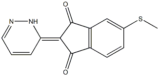 5-Methylthio-2-[pyridazin-3(2H)-ylidene]indane-1,3-dione Struktur