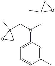 N,N-Di(2-methylglycidyl)-3-methylaniline Struktur