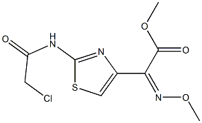 (Z)-2-[2-(2-Chloroacetylamino)thiazol-4-yl]-2-methoxyiminoacetic acid methyl ester Struktur