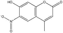 4-Methyl-7-hydroxy-6-nitrocoumarin Struktur