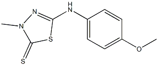 3-Methyl-5-(4-methoxyphenylamino)-1,3,4-thiadiazole-2(3H)-thione Struktur