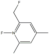 1-Fluoro-4,6-dimethyl-2-(fluoromethyl)pyridinium Struktur