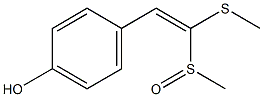 p-[2-(Methylsulfinyl)-2-(methylthio)ethenyl]phenol Struktur