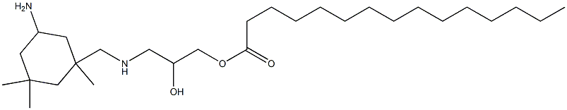 3-[[N-(3-Pentadecanoyloxy-2-hydroxypropyl)amino]methyl]-3,5,5-trimethylcyclohexylamine Struktur