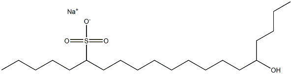 16-Hydroxyicosane-6-sulfonic acid sodium salt Struktur