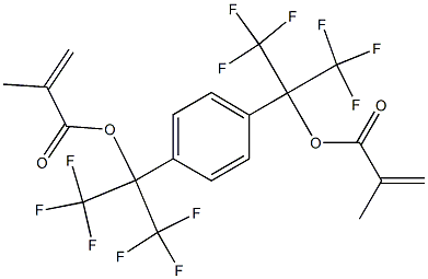 1,4-Bis[2-(methacryloyloxy)-1,1,1,3,3,3-hexafluoropropan-2-yl]benzene Struktur