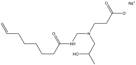 3-[N-(2-Hydroxypropyl)-N-(7-octenoylaminomethyl)amino]propionic acid sodium salt Struktur