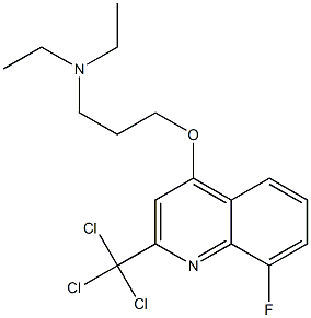 2-Trichloromethyl-4-(3-diethylaminopropoxy)-8-fluoroquinoline Struktur