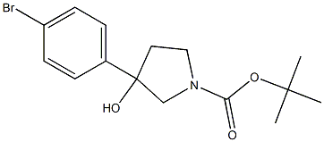 1-BOC-3-(4-BROMOPHENYL)-3-HYDROXYPYRROLIDINE Struktur