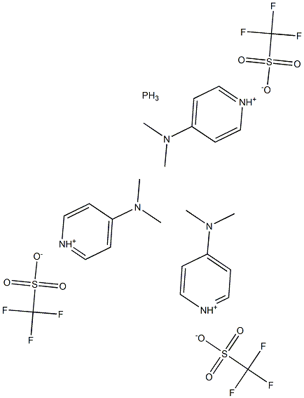 Tris-[4-(dimethylamino)pyridinium]-phosphine tris(trifluoromethanesulfonate) Struktur