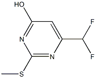 4-Hydroxy-2-(methylthio)-6-(difluoromethyl)pyrimidine Struktur