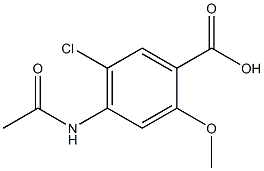 benzoic acid, 4-(acetylamino)-5-chloro-2-methoxy- Struktur