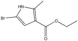 5-Bromo-2-methyl-1H-pyrrole-3-carboxylic acid ethyl ester Struktur